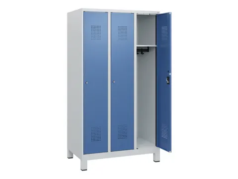 schoollocker,HxBxD 1630x900x500mm,3vak,vak B 300mm,cil.-slot,voeten