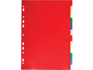 tabbladen A4 PP 12/100e 12-delig assorti 15-gaats - 1