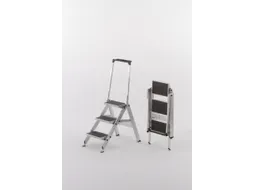 Veiligheids-vouwtrap Aluminium Platform 3treden H 690mm Kunststof Laag