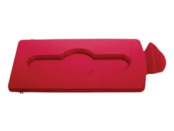 Deksel Rubbermaid Slim Jim Recyclestation gesloten rood