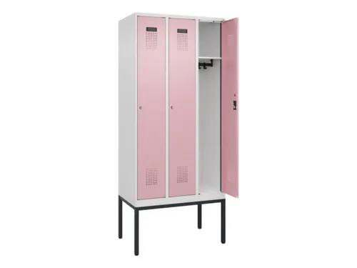 locker,HxBxD 2120x900x500mm,3vak,vak B 300mm,cil.-slot,voetonderstel