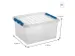 Q-line opbergbox 36L transparant blauw - 50x40x26cm