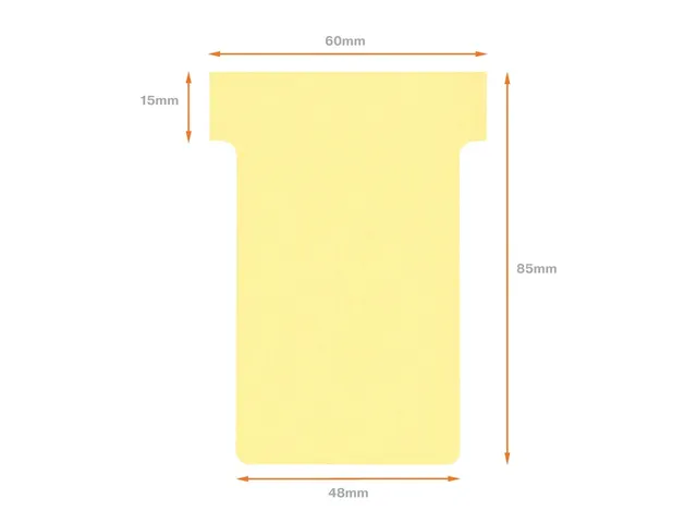 Planbord T-kaart Nobo nr 2 48mm geel