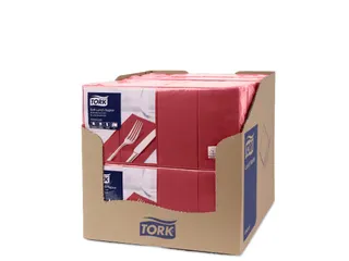 Tork 477418 Soft Lunchservet Advanced Bordeaux 33x33cm - 4