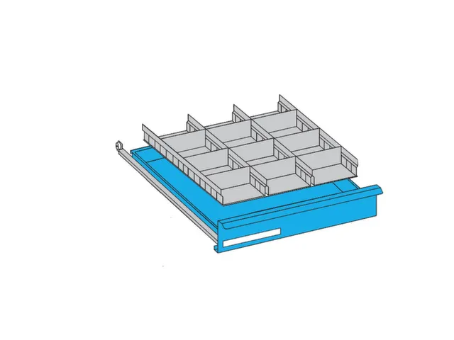 Compatimentage Pour Tiroirs H 240Mm 3Séparations 9Séparateurs Emboî
