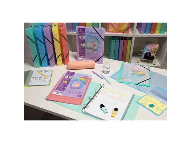 Protège-documents 11x15cm Polypropylène Kreacover Pastel 20 pochette