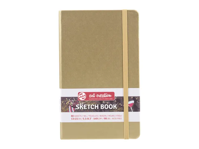 Schetsboek Talens Art Creation 80 witte vellen 140gr 130x210mm witgoud