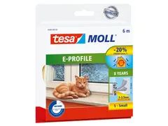 Tochtstrip Tesa Moll 05463 E profiel 9mmx6m wit