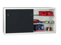 schuifdeurkast,HxBxD 1000x2000x400mm,RAL7035,front RAL7016