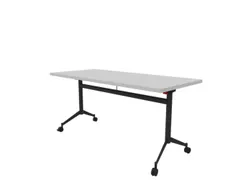 klaptafel,HxBxD 750x1600x700mm,hoekig,T-voet donkergrijs,ovale buis