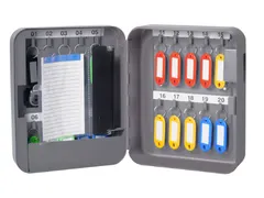 Sleutelkast metaal Pavo basic met cijferslot 20 haken 20x16x6cm grijs
