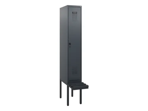 locker met bank,HxBxD 1950x300x815mm,1vak,vak B 300mm,draaigrendel