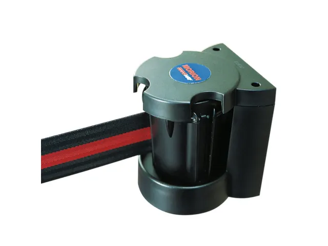 afzetsysteem voor wandmontage,m. 1riem(en),LxB 3m x50mm,riem rood/wit