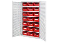 Ruime Bakkenkast 1950x1130x590mm 21 Magazijnbakken Geperf. Deur
