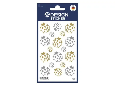 Foliesticker Z-design Gouden/ zilveren lieveheersbeestjes, pakje à 1