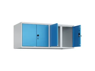 opzetkast,v. locker,4vak.,vak B 300mm,HxBxD 500x1200x500mm,vleugeldeur - 2