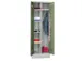 kleding-/wasgoedkast,HxBxD 1850x600x500mm,RAL7035,front RAL6011