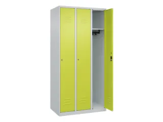 locker,HxBxD 1850x900x500mm,3vak,vak B 300mm,cil.-slot,staand op vloer - 2