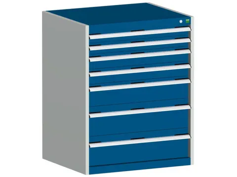 ladekast 1000x800x750mm 7laden zware lasten RAL7035 front RAL5010