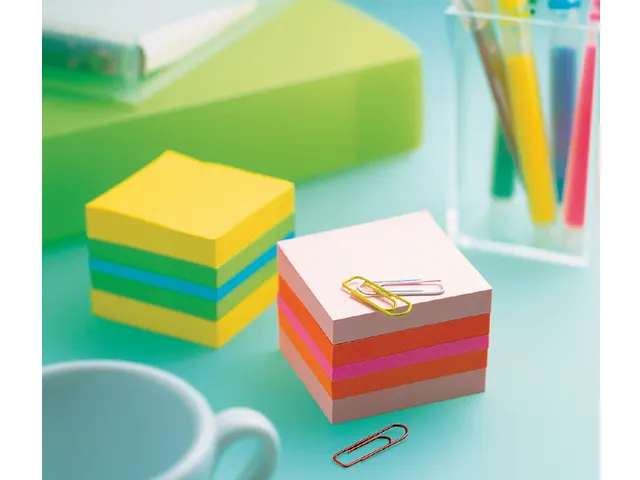 Memoblok 3M Post-it 2051L kubus 51x51mm lemon assorti 400vel