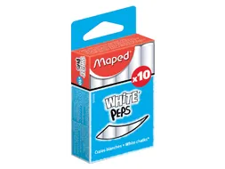 Schoolbordkrijt Maped White'Peps set à 10 stuks wit