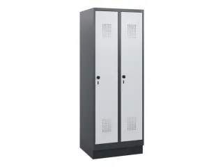 schoollocker,HxBxD 1630x600x500mm,2vak,vak B 300mm,draaigrendel,sokkel - 2