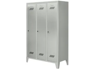lockerkast v. kinderen,HxBxD 1600x930x500mm,3vak,RAL7035,front RAL7035 - 2