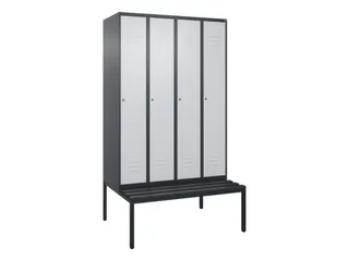 locker voor scheiding van kleding,HxBxD 2120x1200x815mm,4vak - 1