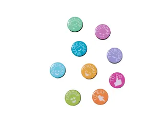 Magneten Naga 35mm rond week- set a 9st. ass. super sterk - 1