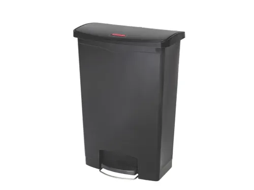 Slim Jim Step On container Front Step kunststof 90 liter Zwart
