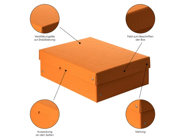PureBox Pastell A4 orange 100mm