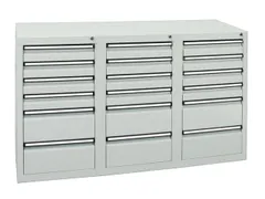 ladekast,HxBxD 900x1500x500mm,18lade(n),centr. vergrendeling