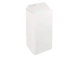 Afvalbak Staal Wit 80 Liter Met Push Klep
