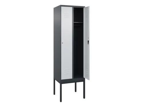 locker,HxBxD 2120x600x500mm,2vak,vak B 300mm,cil.-slot,voetonderstel