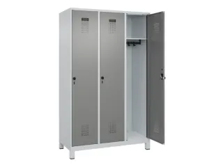 locker,HxBxD 1950x1200x500mm,3vak,vak B 400mm,draaigrendel,voeten - 2