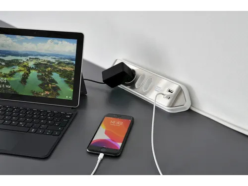 Stekkerdoos Brennenstuhl bureau Estilo 4 voudig inclusief 2 USB 2 m