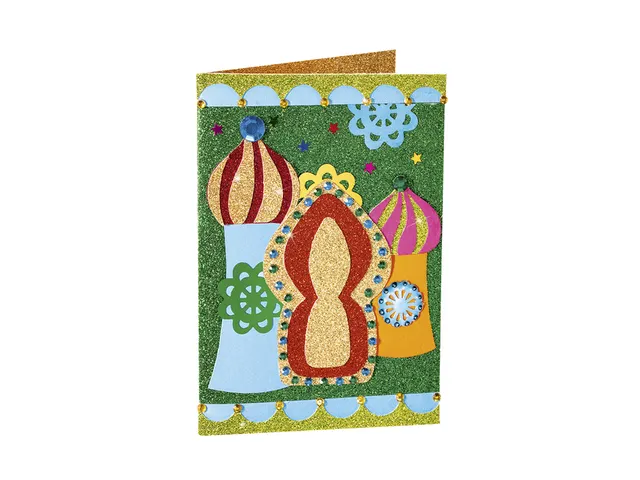 Glitterkarton Folia 174x245mm 6 vel basis assorti
