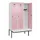 locker met bank,HxBxD 2120x1200x815mm,3vak,vak B 400mm,draaigrendel