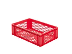 Euronorm-stapelbak 33l 175x600x400mm Wanden/bodem Opengewerkt Rood