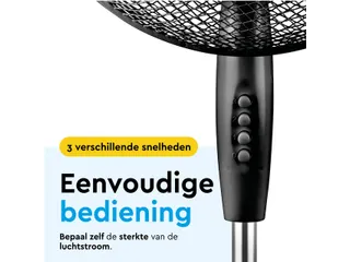 Statiefventilator BRASQ F300 Ø 40cm zwart - 6