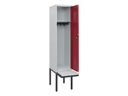 locker met bank,HxBxD 1950x400x815mm,1vak,vak B 400mm,cilinderslot