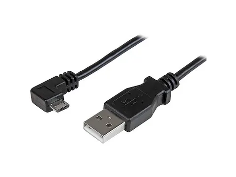 2m Micro-USB oplaad en sync kabel M/M haaks naar rechts