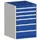 ladekast HxBxD 900x650x650mm 6laden romp RAL7035 front RAL5010