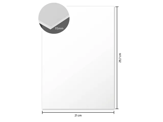 Panneau Mousse Kangaro A4 3mm auto-adhésif Blanc 20 pièces