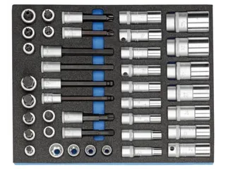 GEDORE 2005 CT2-D 19L Dopsleutelset 1/2 inch in controlemodule,40-deli - 1