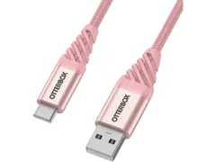 OtterBox Premium Datatransferkabel USB-A naar USB-C 1m Roze