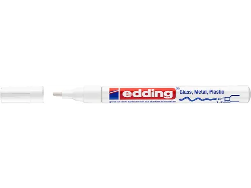 Viltstift edding 751 lakmarker rond wit 1-2mm