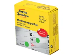 Avery marking dots, diameter 10mm, rol met 800 stuks, groen