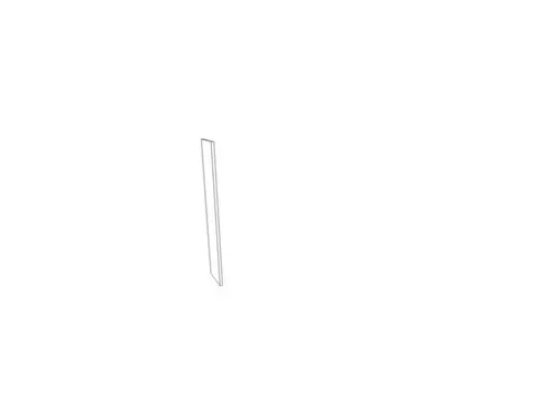 afsluitelement,v. scheidingswand,HxD 2150x440mm,5 OH,hout,notenboom