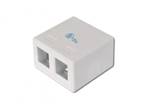 Consolidatiepuntbehuizing voor 2x Keystone modules Wit 2-Poorts